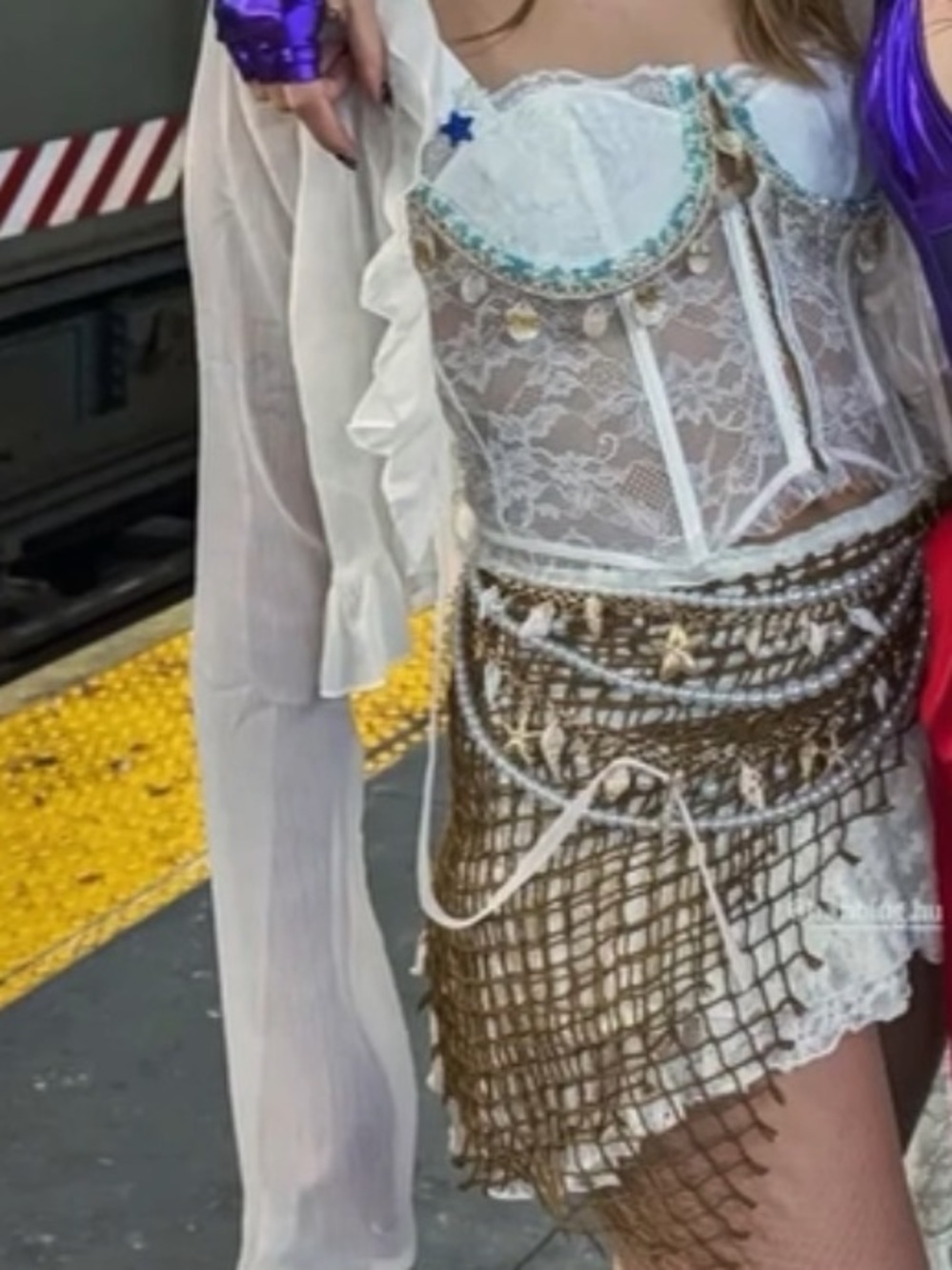 Handmade mermaid siren Halloween costume (corset and accessories only)